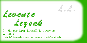 levente lezsak business card